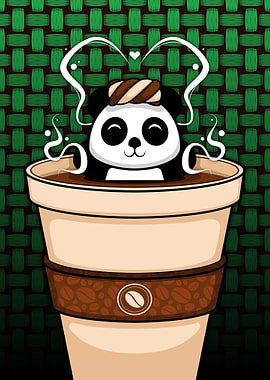 Panda in coffee