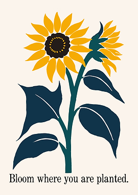 Motivational Floral Poster