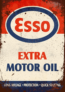 Esso Mototr Oil Sign