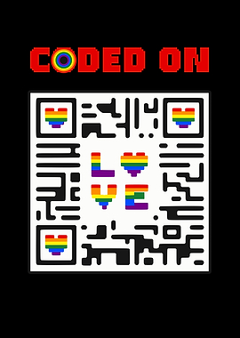 Heart QR Coded Pride Love