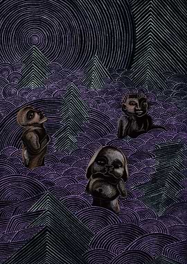 purple fantasy painting