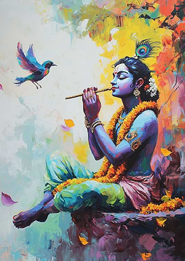 Lord Krishna Playing Flute