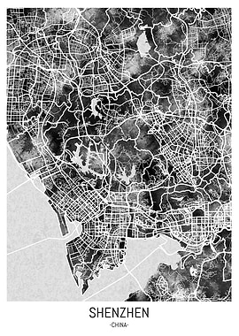 Shenzhen China City Map