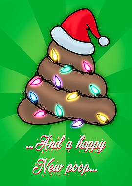 Funny Christmas toilet poo