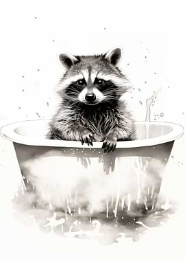 Raccoon Bathroom Animal