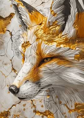 abstract fox gold