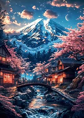 japan mount cherry blossom