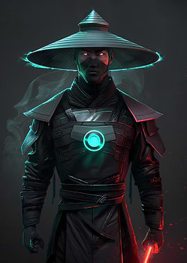 Cyberpunk Asian Warrior