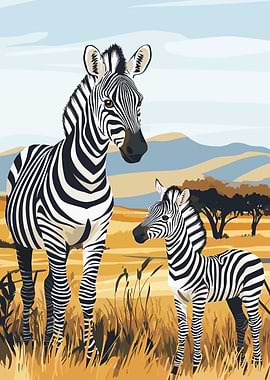 Zebra Family Minimalist
