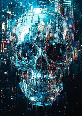 Futuristic Skull Art