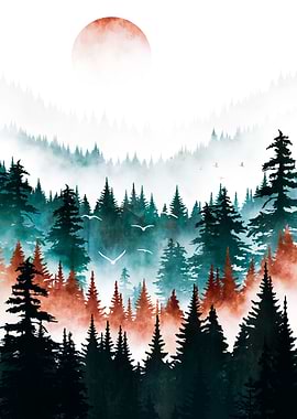 Sunrise Over the Forest