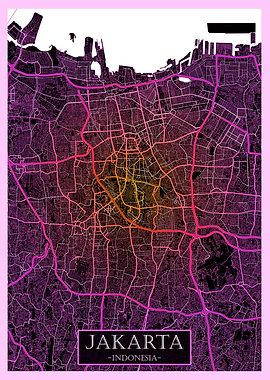Jakarta Indonesia Road Map
