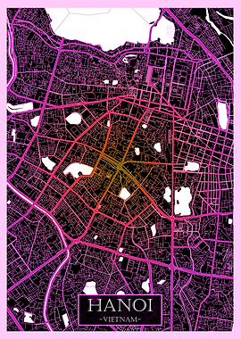Hanoi Vietnam Road Map