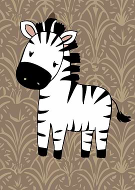 cute cartoon zebra