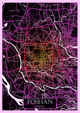Foshan China Road Map
