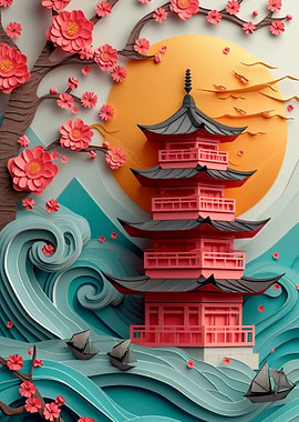 Cherry Blossom Pagoda