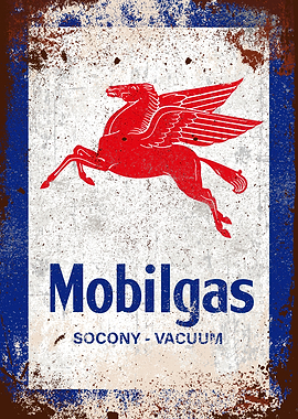 Mobilgas Gasoline Sign
