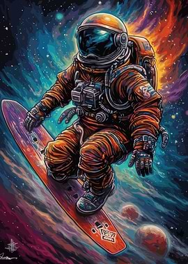 Kiteboard Space Astronaut