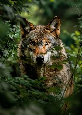 Wolf in the forest