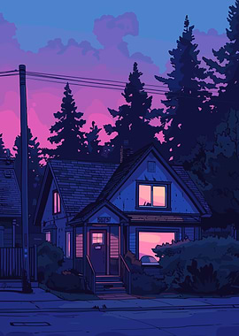 Home Lofi Pink Retro
