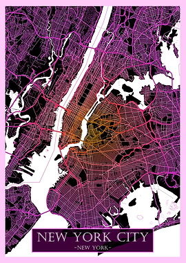 New York City New York Map