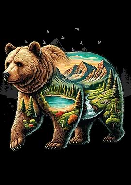 Bear Lover Retro Style