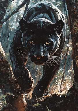 Black Panther in Forest