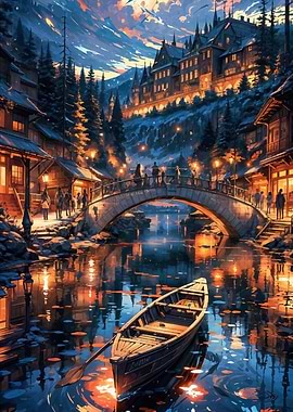 japan landscape night