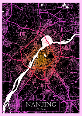 Nanjing China Road Map