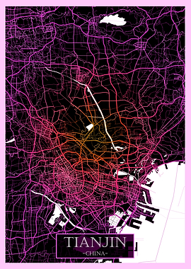 Tianjin China Road Map