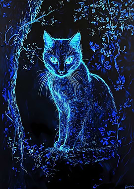 neon cat