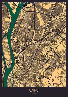 Cairo Egypt Street Map
