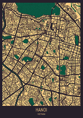 Hanoi Vietnam Street Map