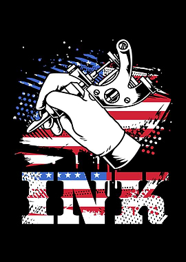 Tattoo Artist Us Flag
