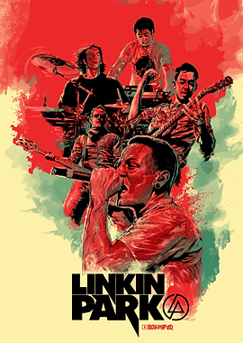 LINKIN PARK リンキンパーク Poster ポスター ED330 Linkin Park ' Poster, picture, metal print, paint by
