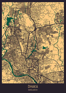 Dhaka Bangladesh City Map
