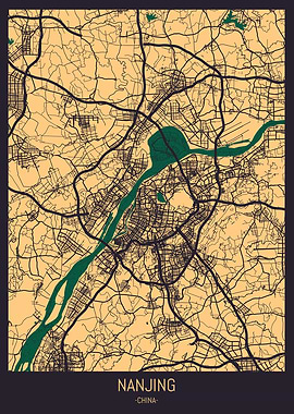 Nanjing China Street Map
