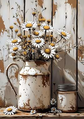 Daisy Rustic Still Life