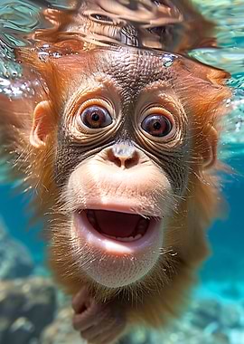 Orangutan Underwater