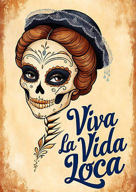 Vintage Catrina Art Print