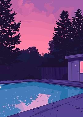 Pool Lofi Pink Retro