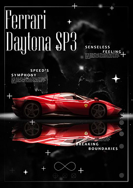 Ferrari Daytona Car Art