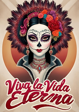 Catrina Skull Art Print
