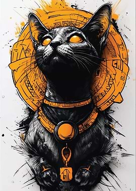 AESTHETIC CAT POSTER ART