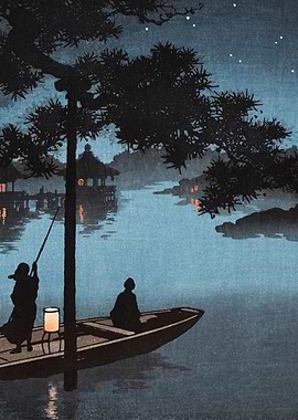 Night Sky at Lake Biwa