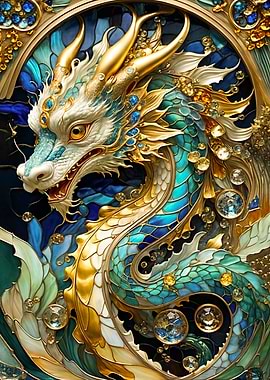 dragons kintsugi art