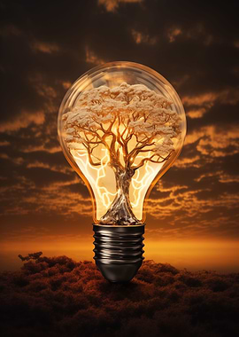 Light Bulb Tree Nature Sky