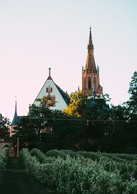 Gothic Church at Sunset