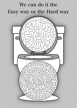 Funny Toilet Puzzle Decor