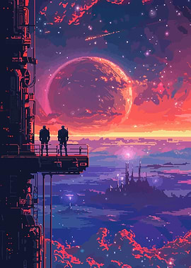 Alien Planet Pixel Art